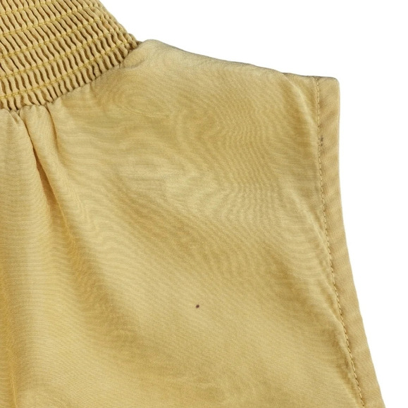COURT & ROWE Smocked Satin Turtleneck Tank Top Butter Yellow Size Small Office - Picture 7 of 11